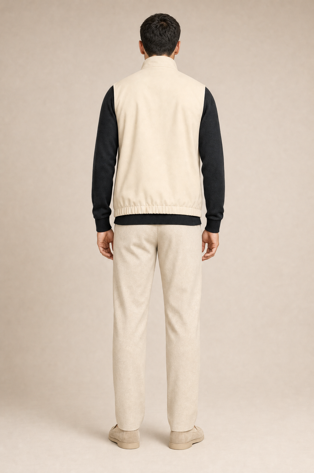 Milano Reverso Autumn Set Crema & Nero Quarter Zip back