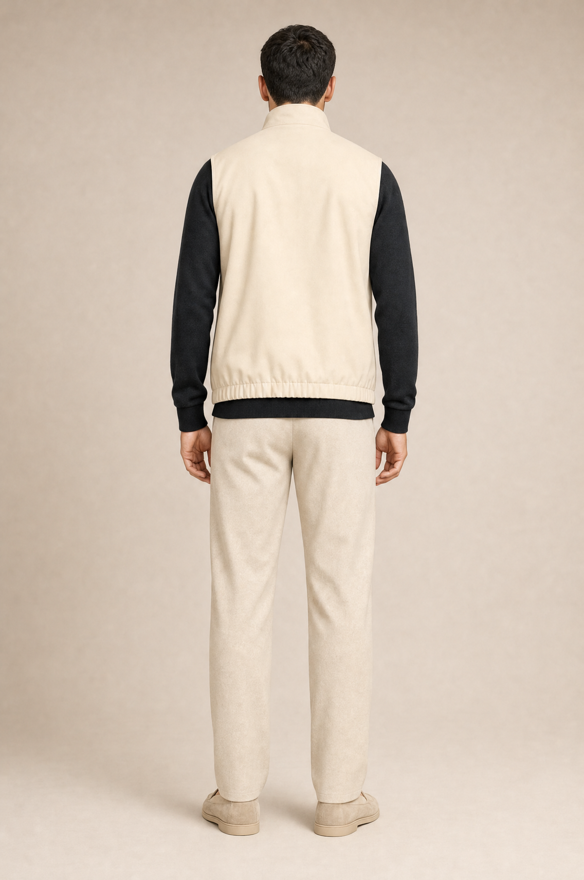Milano Reverso Autumn Set Crema & Nero Quarter Zip back
