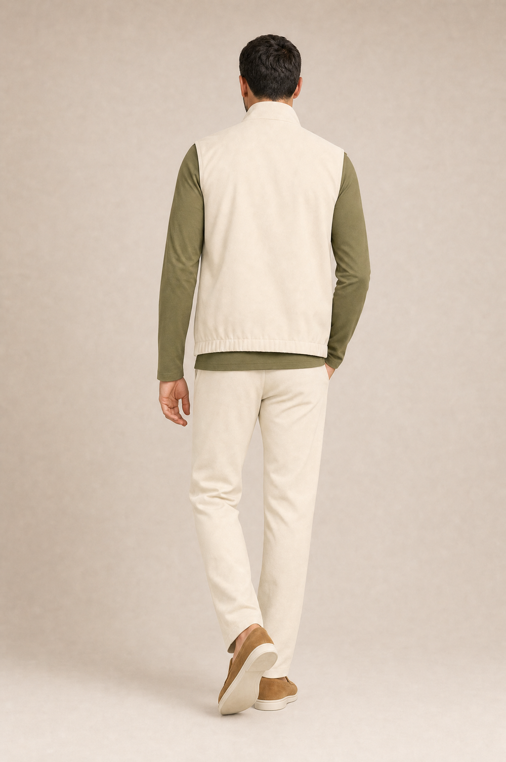 Milano Reverso Autumn Set Crema & Oliva Long Sleeve back