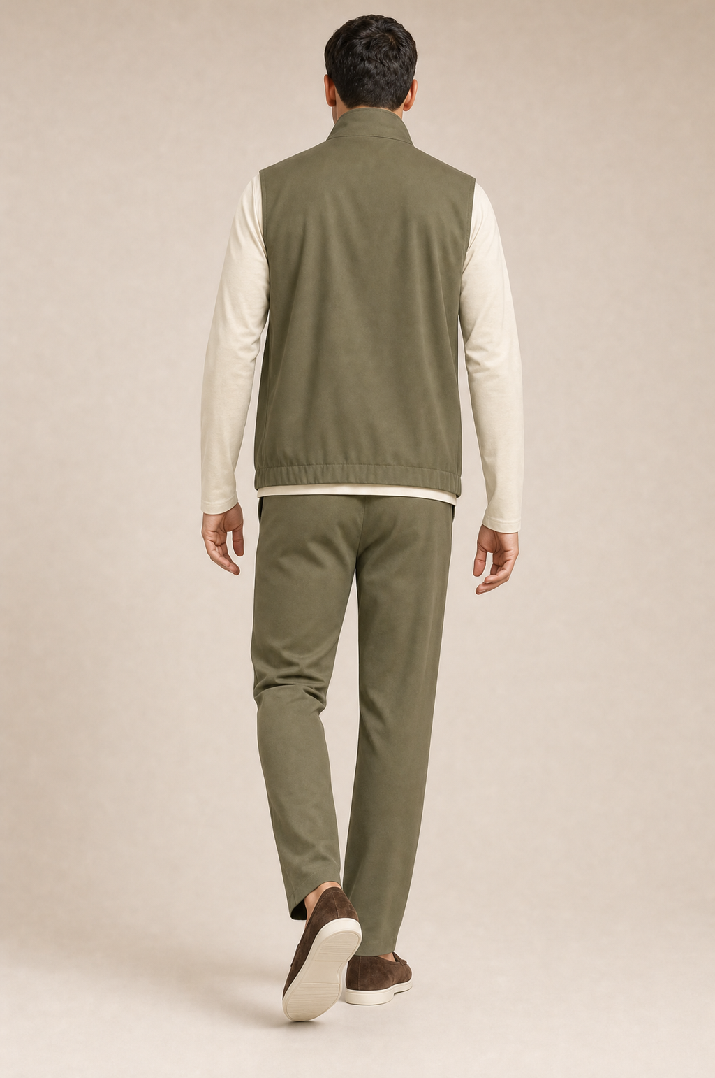 Milano Reverso Autumn Set Oliva & Crema Long Sleeve back
