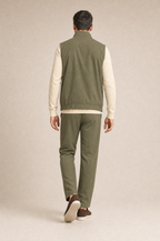 Milano Reverso Autumn Set Oliva & Crema Quarter Zip back