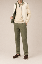 Milano Reverso Autumn Set Oliva & Crema Quarter Zip reversed