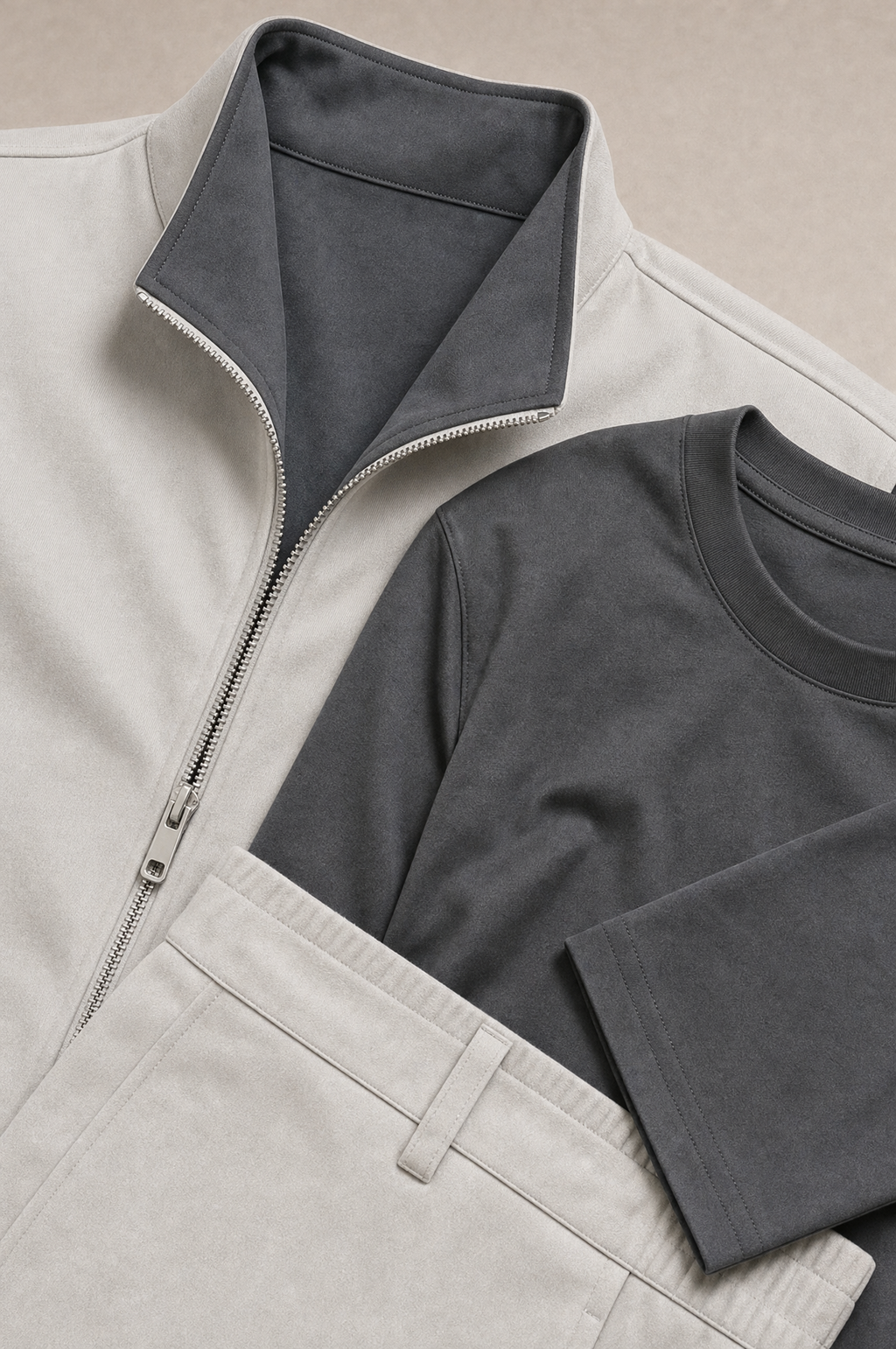 Milano Reverso Autumn Set Pietra & Antracite Long Sleeve macro
