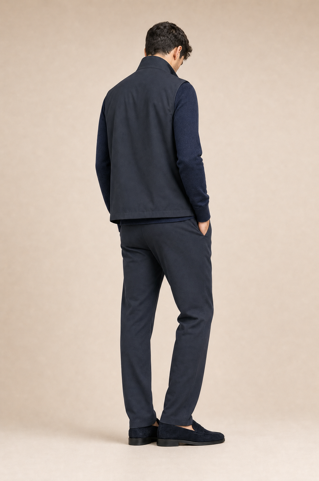 Milano Reverso Autumn Set Total Blu Quarter Zip back