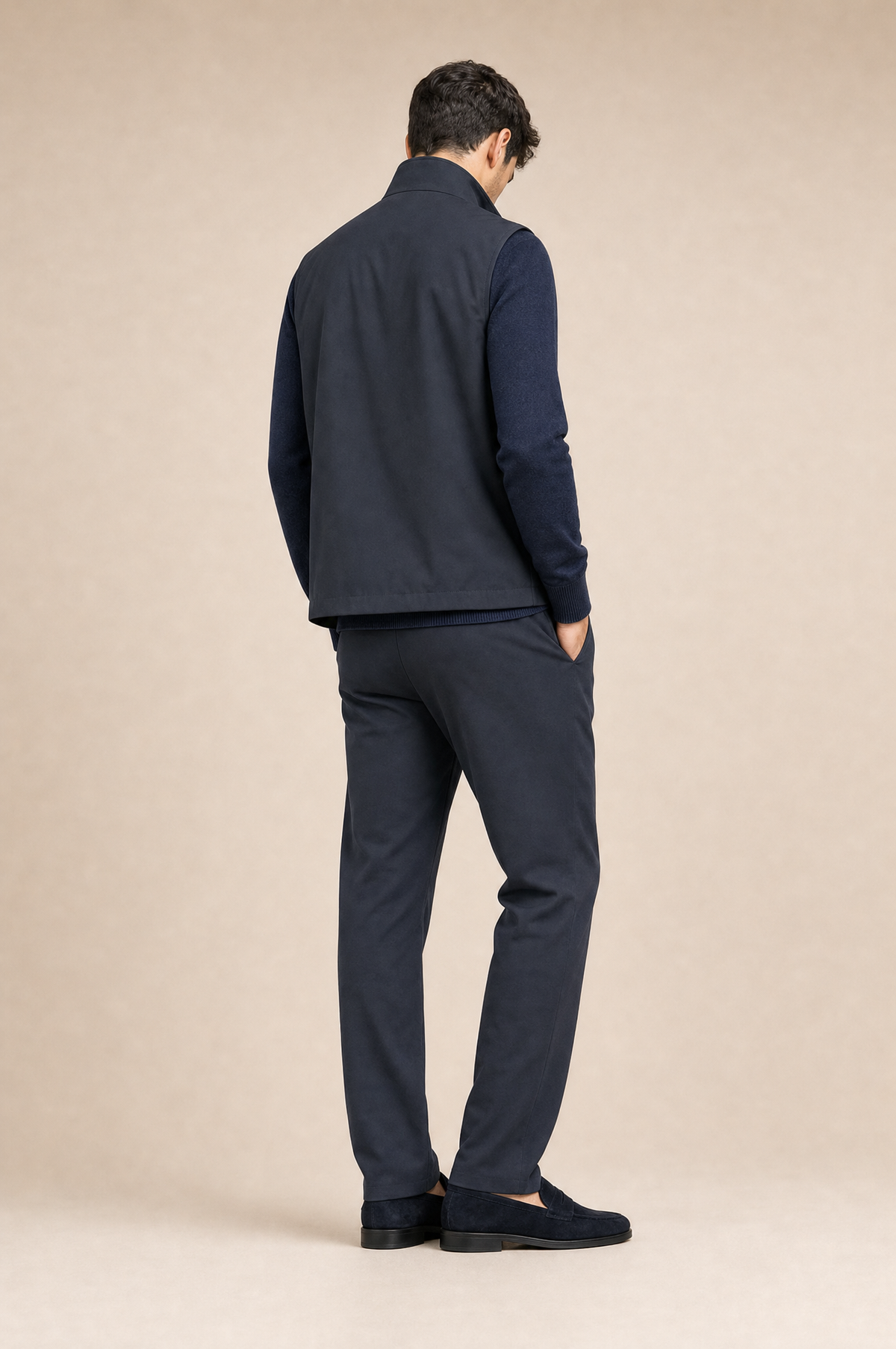 Milano Reverso Autumn Set Total Blu Quarter Zip back