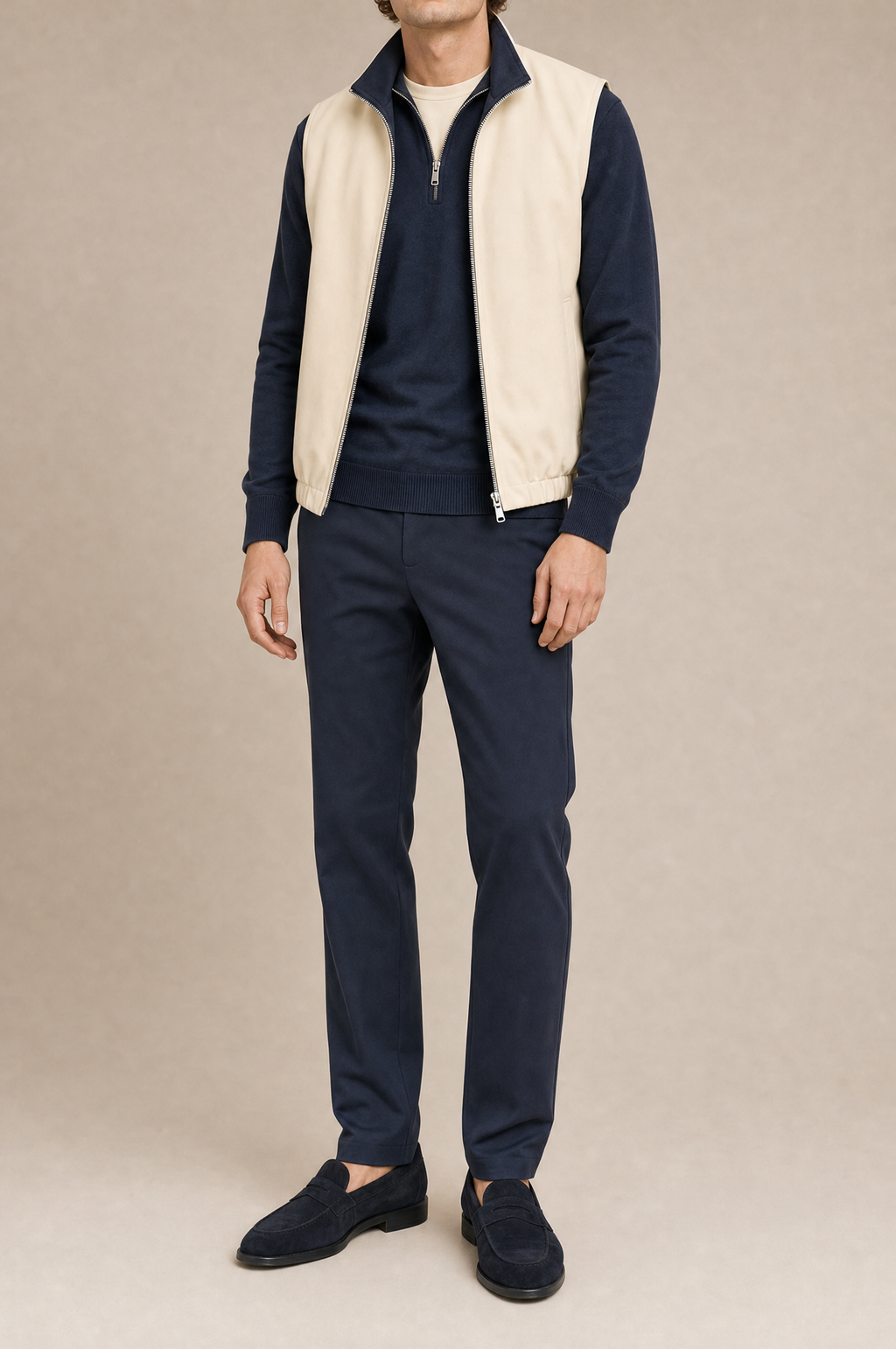 Milano Reverso Autumn Set Total Blu Quarter Zip reversed
