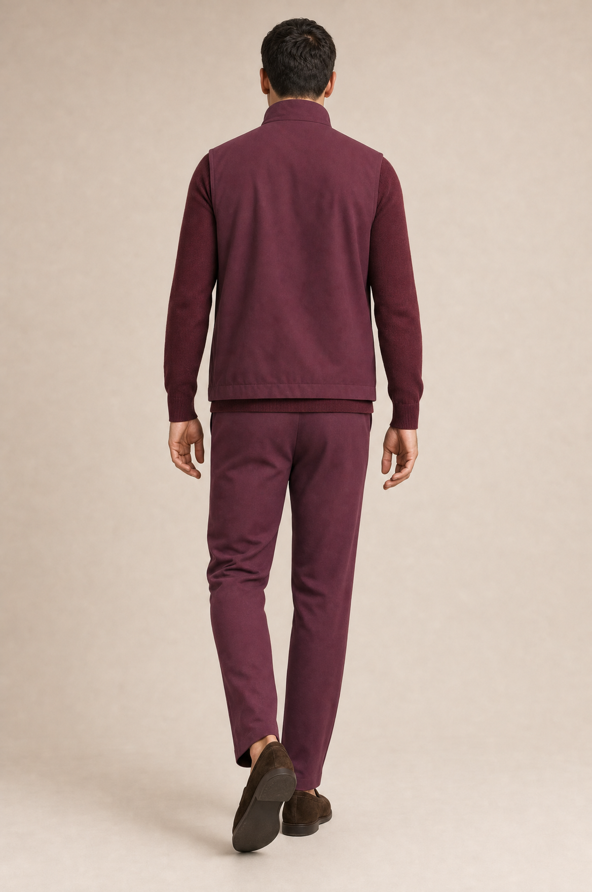 Milano Reverso Autumn Set Total Bordeaux Quarter Zip back