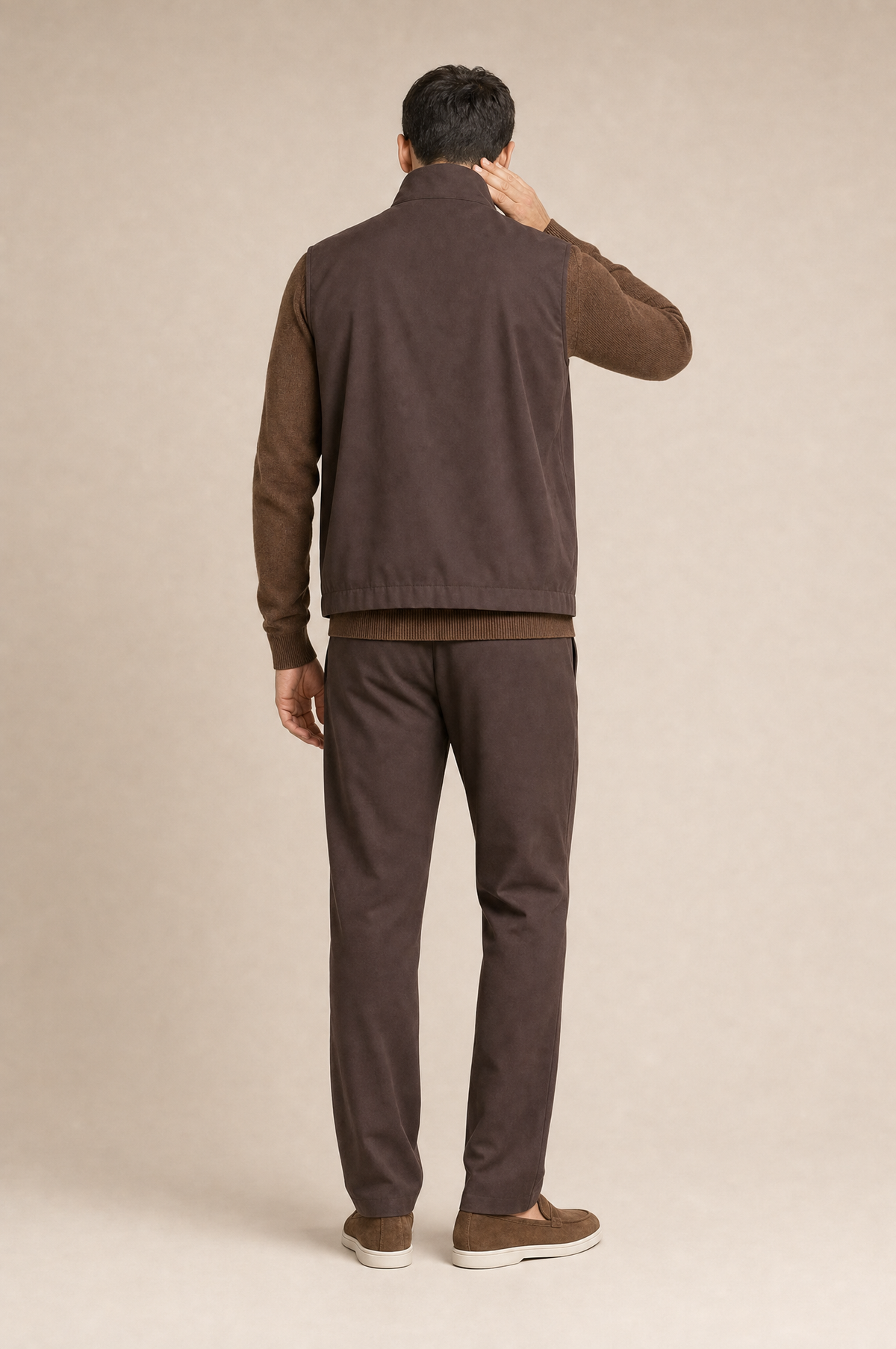 Milano Reverso Autumn Set Total Marrone Quarter Zip back