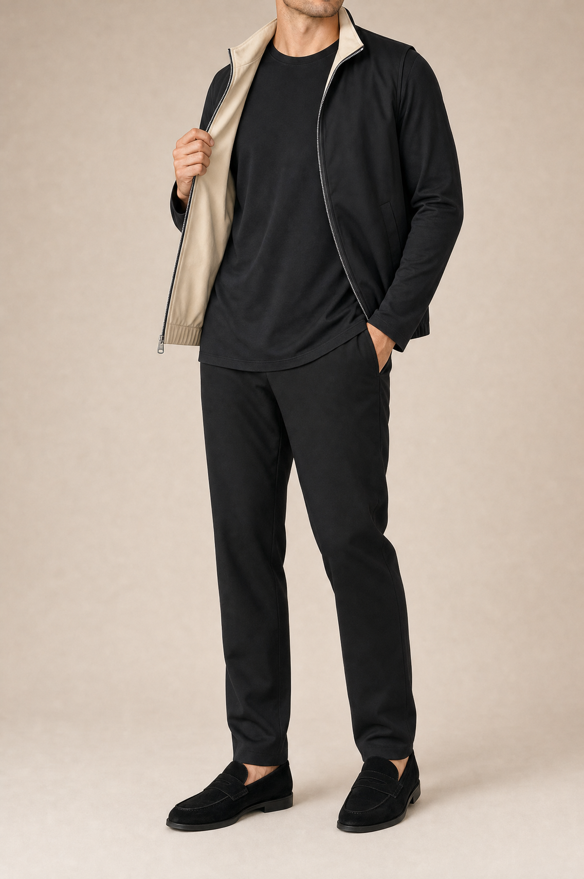 Milano Reverso Autumn Set Total Nero Long Sleeve front