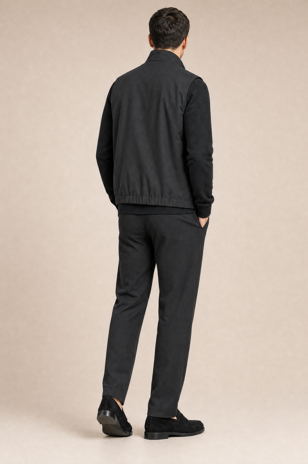 Milano Reverso Autumn Set Total Nero Quarter Zip back