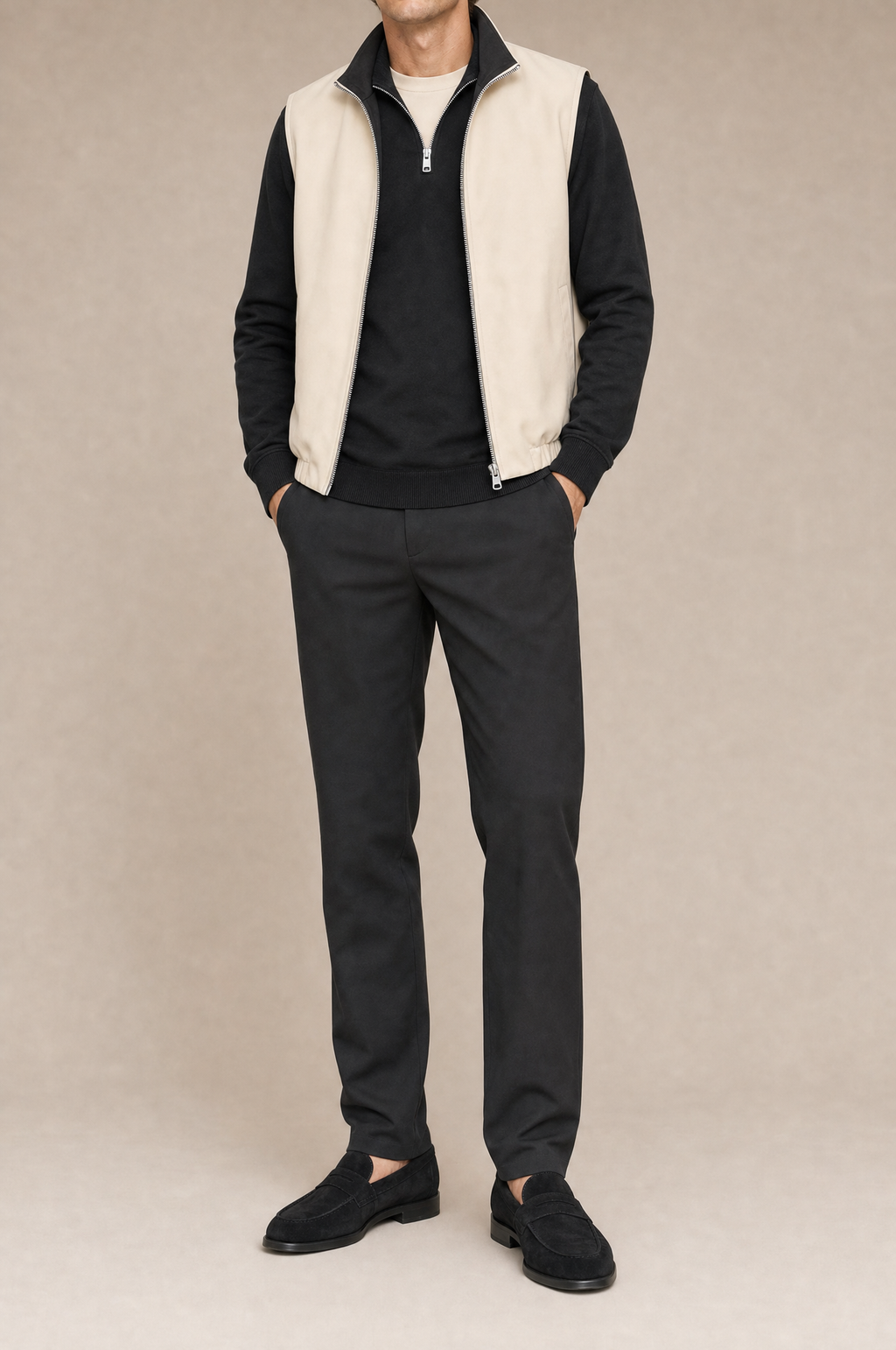 Milano Reverso Autumn Set Total Nero Quarter Zip reversed