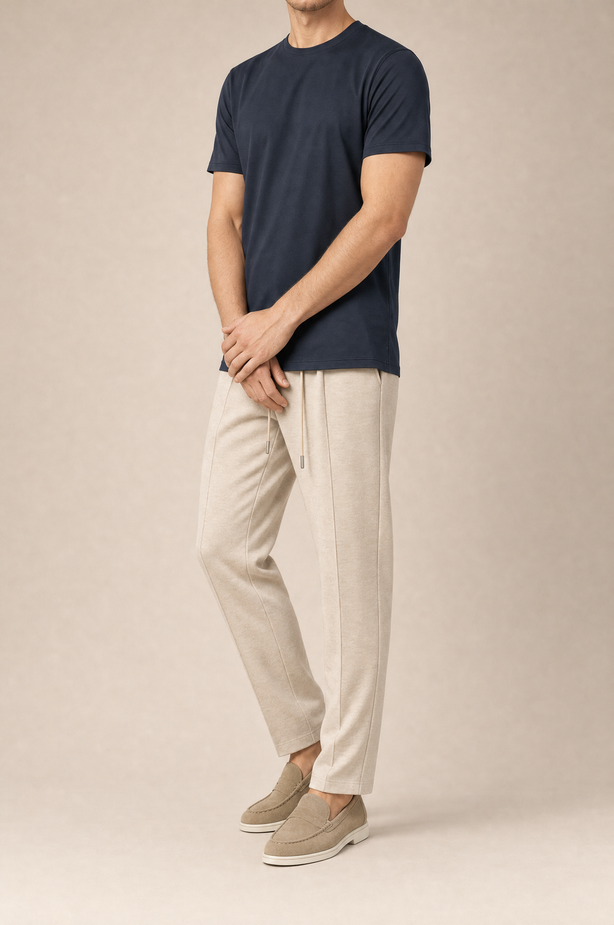 Puro Supima Mercer Tee Blu - front