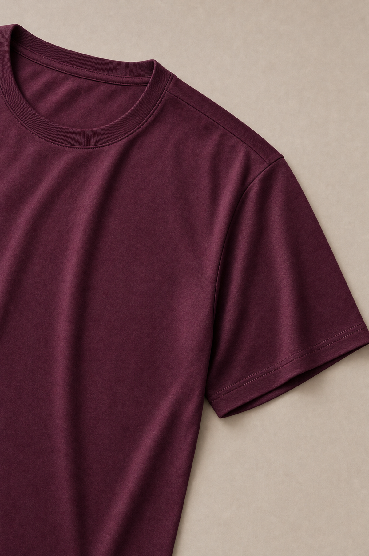 Puro Supima Mercer Tee Bordeaux - detail