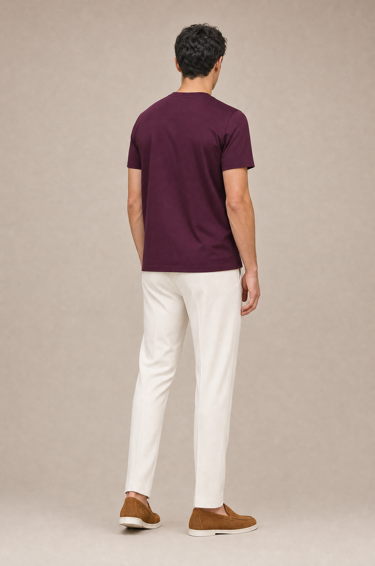 Puro Supima Mercer Tee Bordeaux - back
