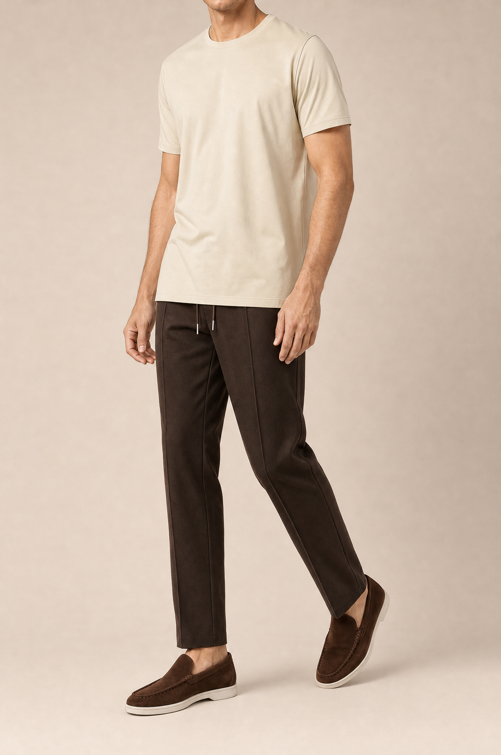 Puro Supima Mercer Tee Crema - front
