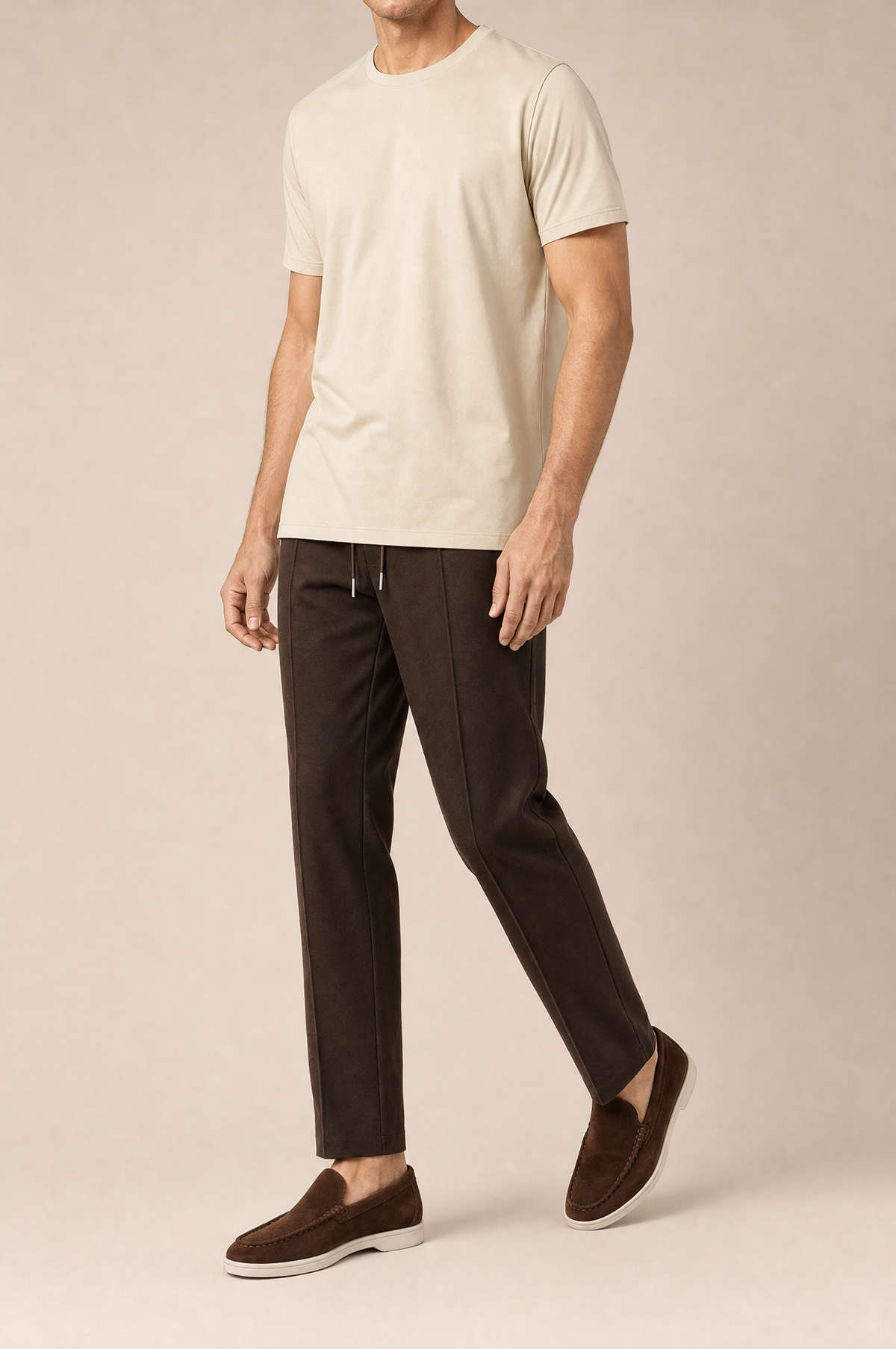 Puro Supima Mercer Tee Crema - front