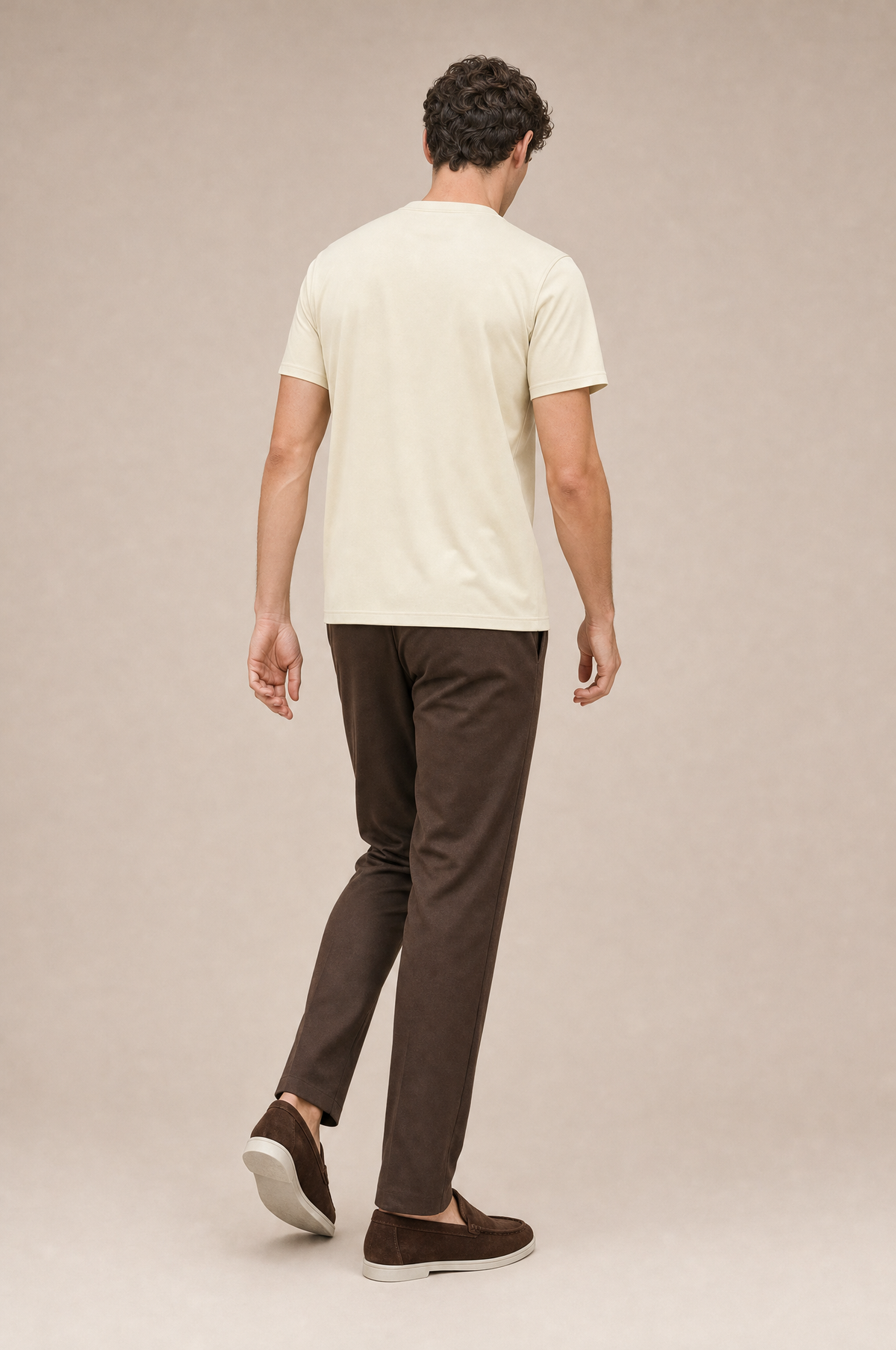 Puro Supima Mercer Tee Crema - back