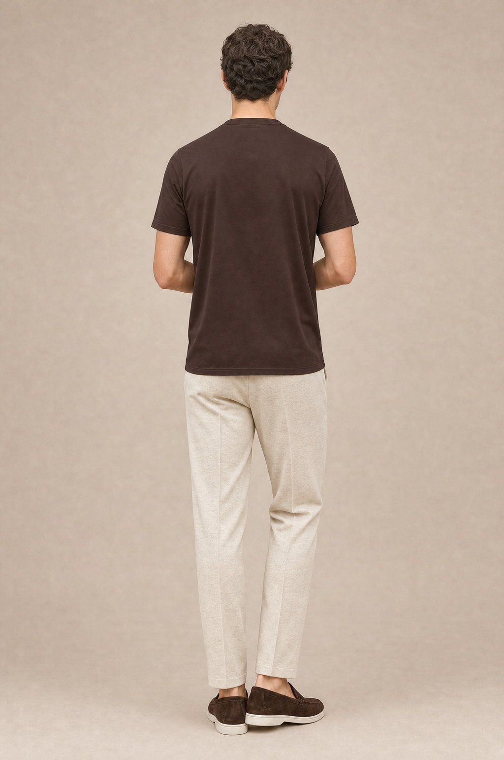 Puro Supima Mercer Tee Marrone - back