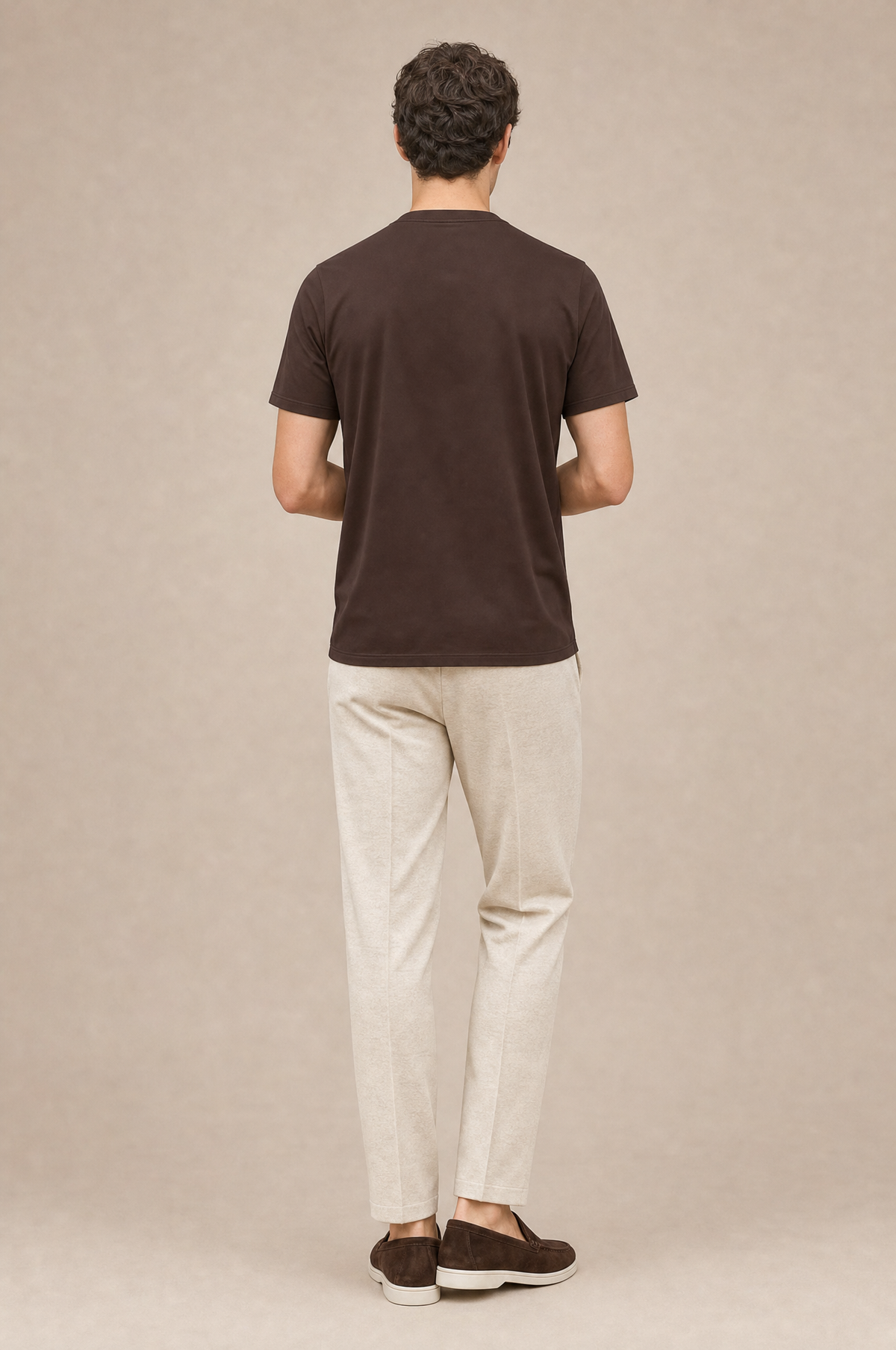 Puro Supima Mercer Tee Marrone - back