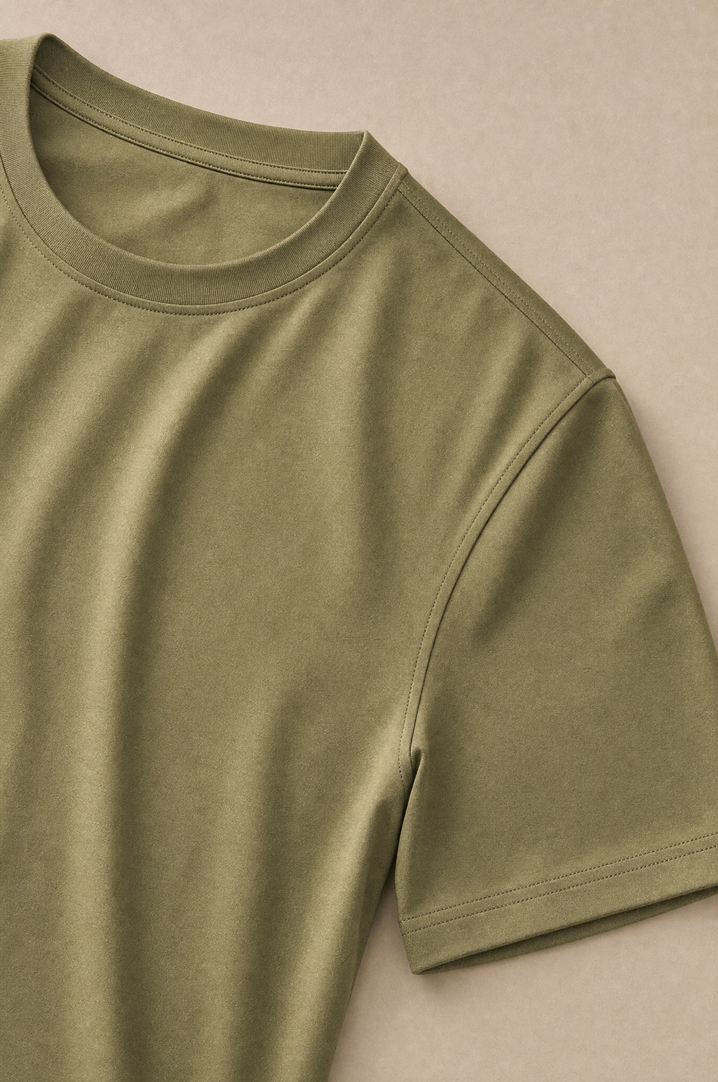 Puro Supima Mercer Tee Oliva - detail