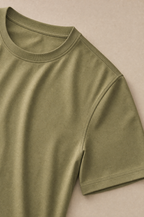 Puro Supima Mercer Tee Oliva - detail