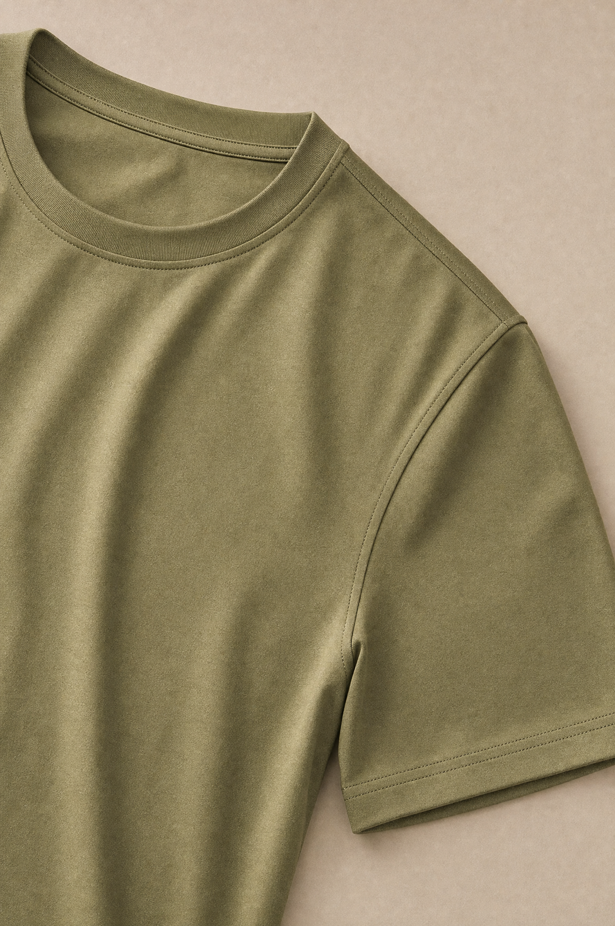 Puro Supima Mercer Tee Oliva - detail