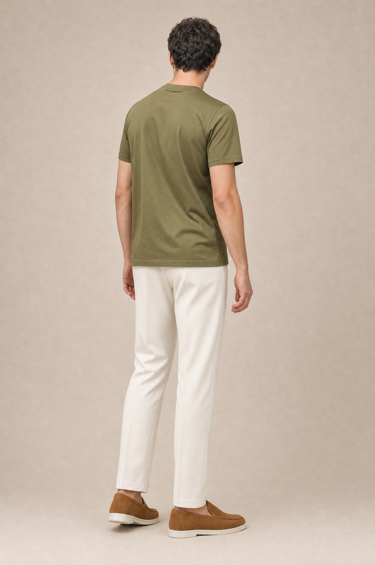 Puro Supima Mercer Tee Oliva - back