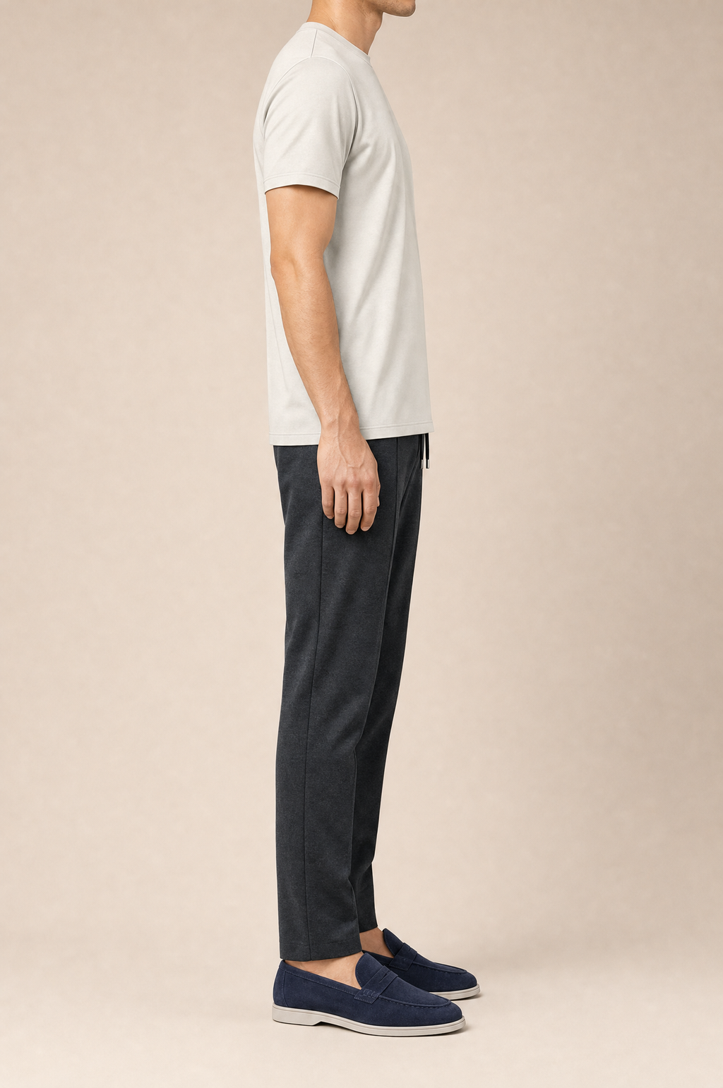 Puro Supima Mercer Tee Pietra - front