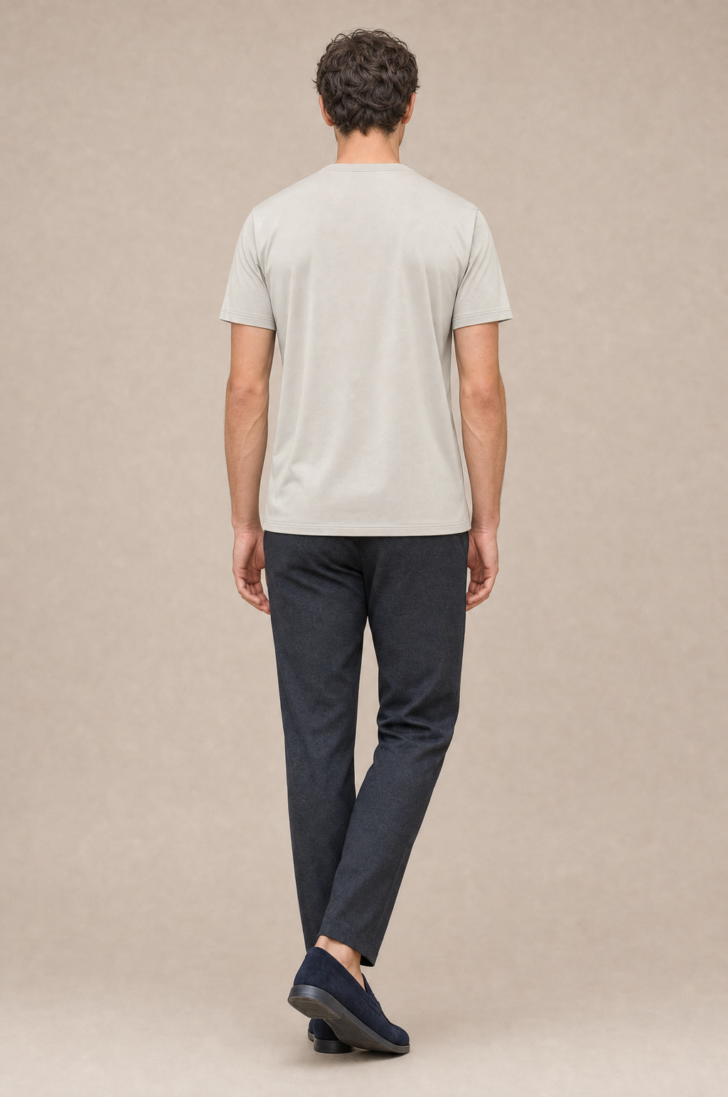Puro Supima Mercer Tee Pietra - back