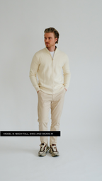 MILANO GEBREID VEST - BEIGE