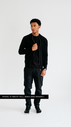 MILANO GEBREID VEST - ZWART