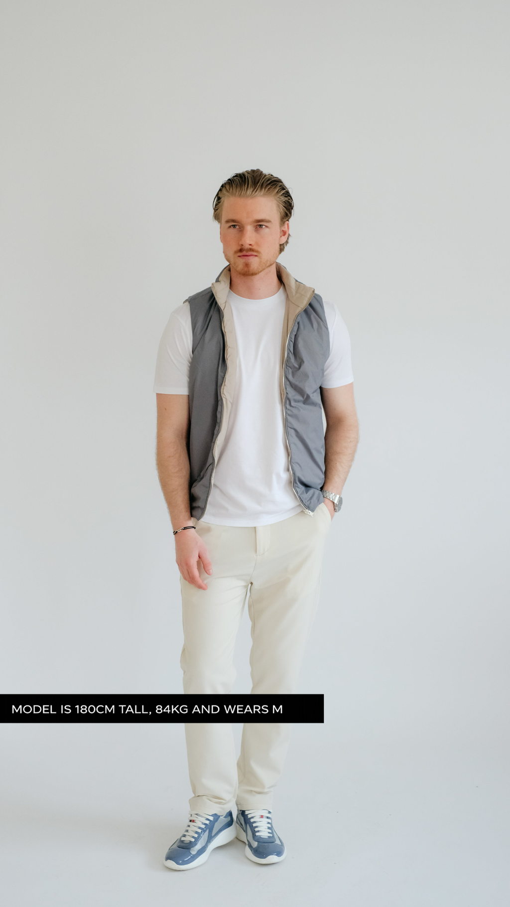 MILANO REVERSIBLE PRIME GILET - GRAY