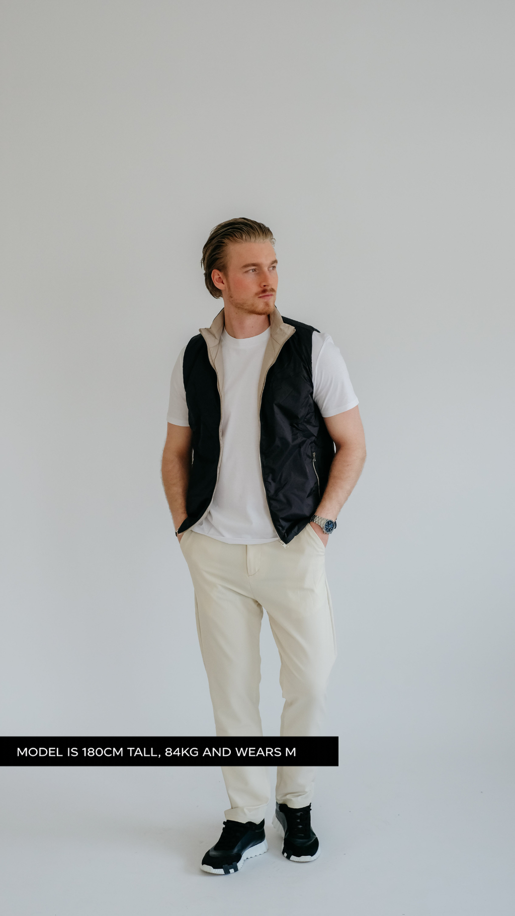 MILANO OMKEERBAAR PRIME VEST - ZWART