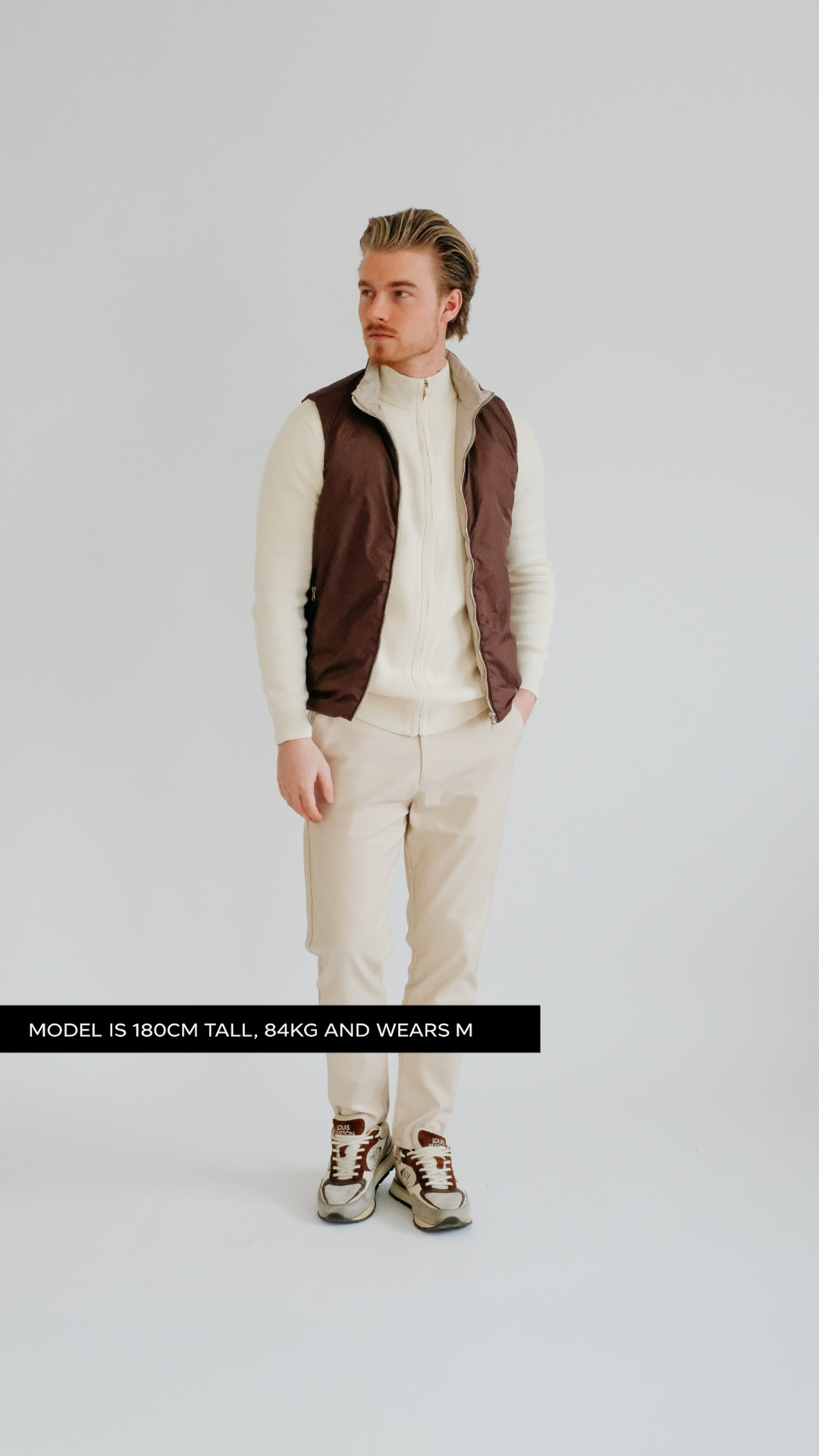 MILANO REVERSIBLE PRIME GILET - BROWN