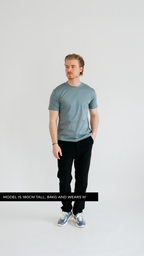 PURO SUPIMA MERCER T-SHIRT - GRIJS-BLAUW