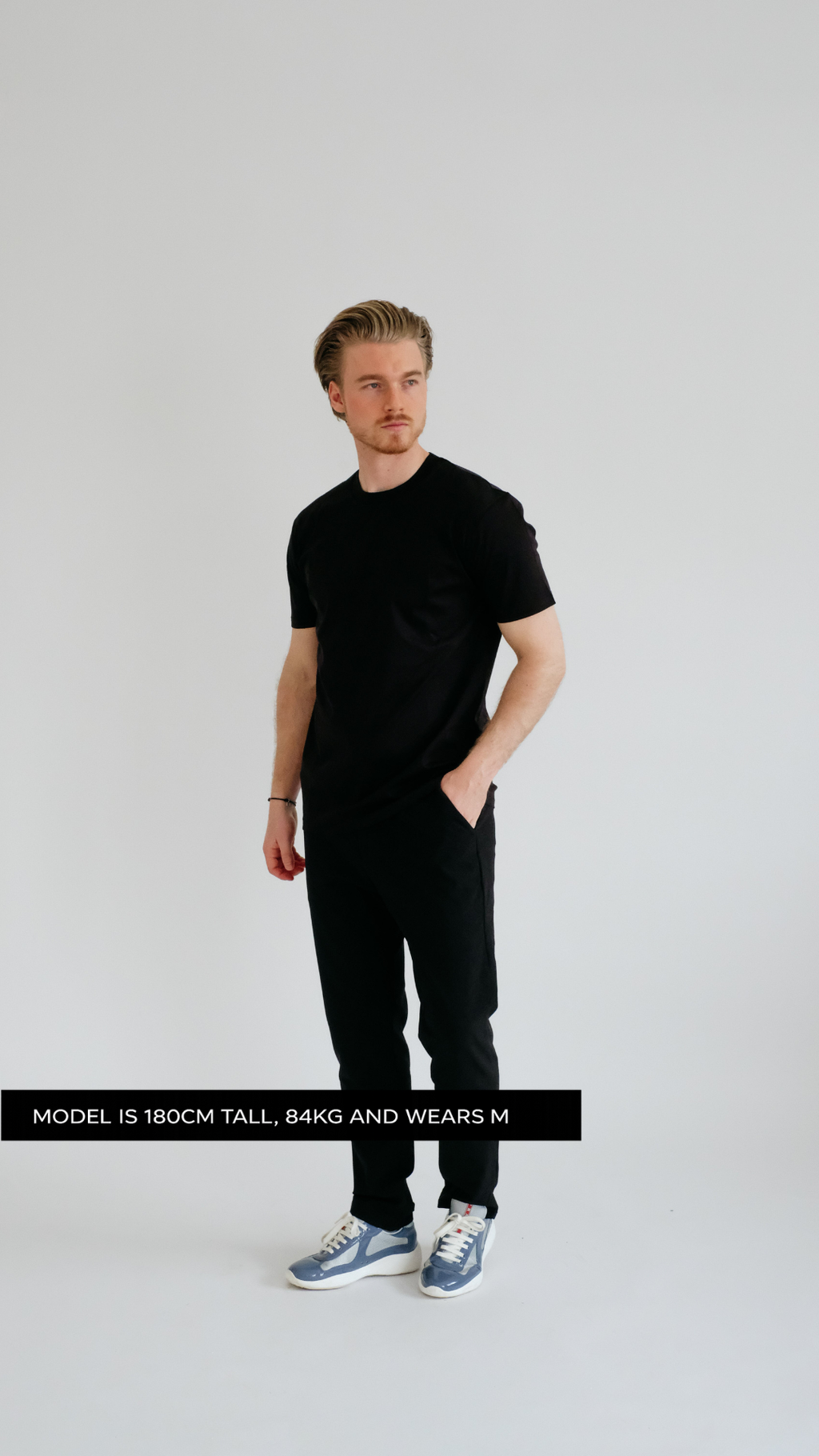 PURO SUPIMA MERCER TEE - BLACK