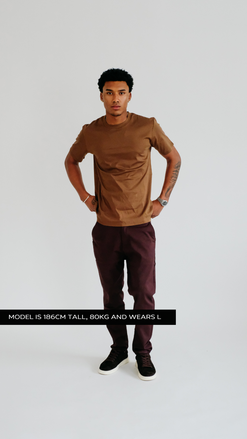 PURO SUPIMA MERCER TEE - BROWN