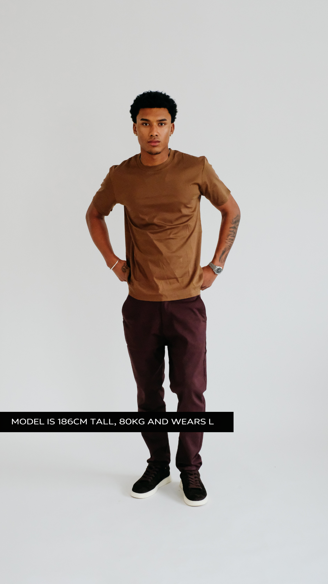 PURO SUPIMA MERCER TEE - BROWN