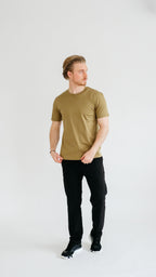 PURO SUPIMA MERCER TEE - OLIVE GREEN