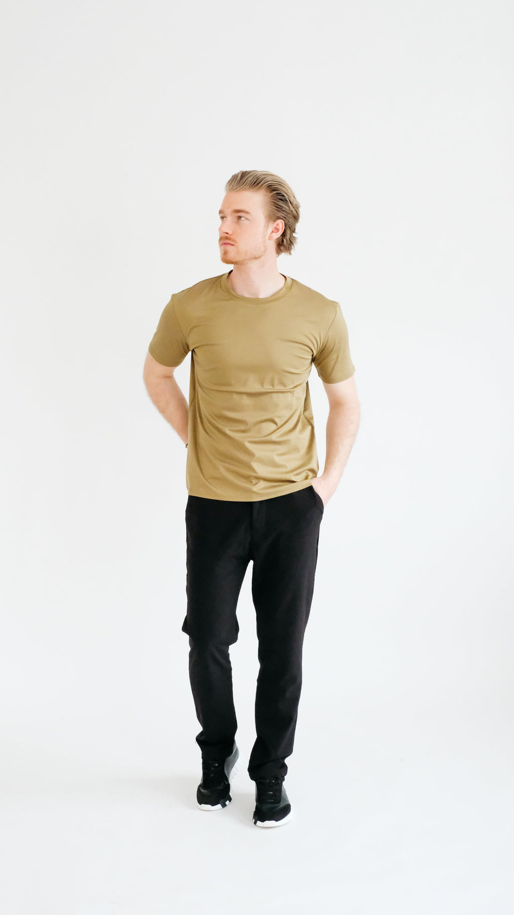 PURO SUPIMA MERCER TEE - OLIVE GREEN