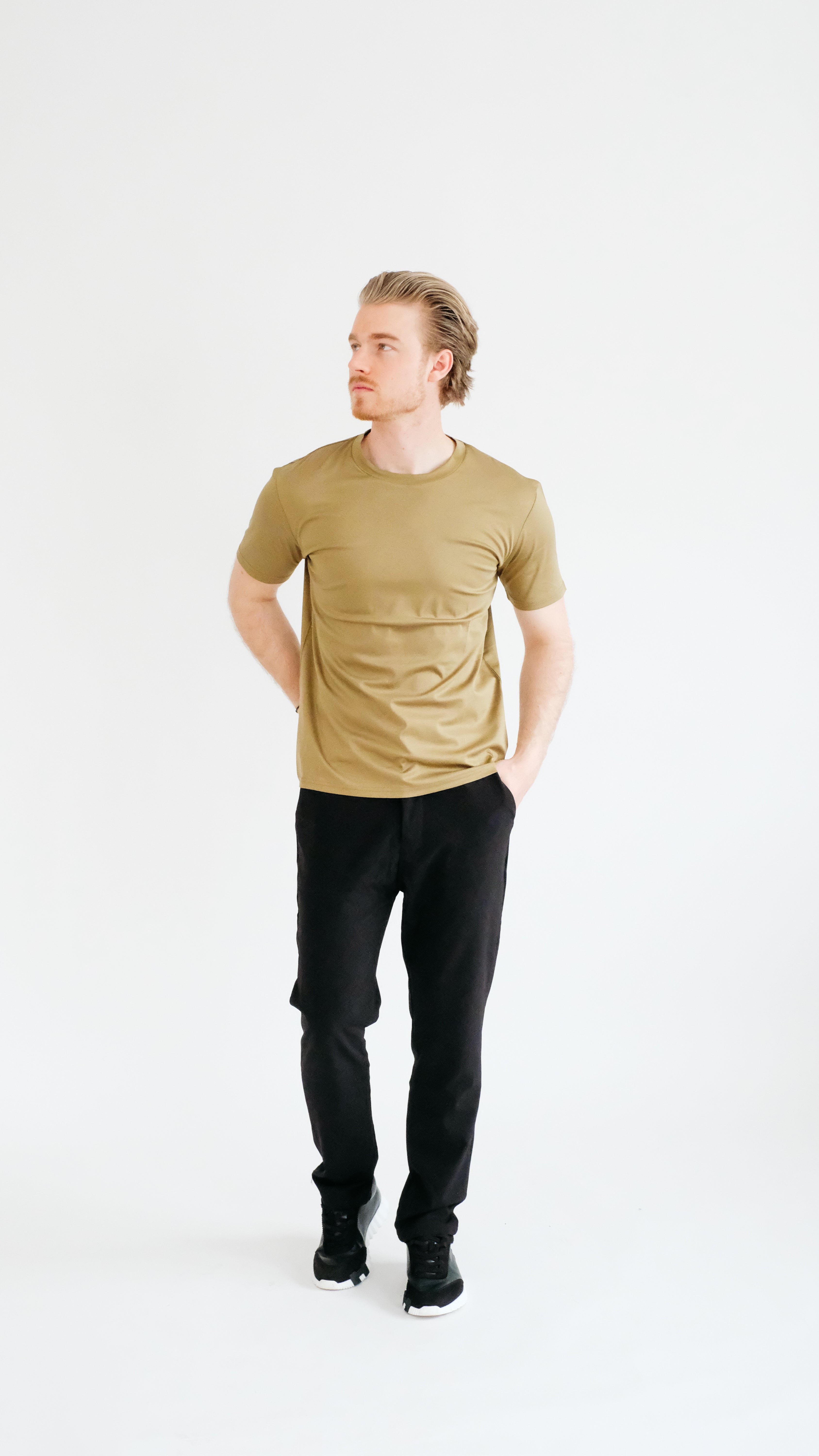 PURO SUPIMA MERCER TEE - OLIVE GREEN