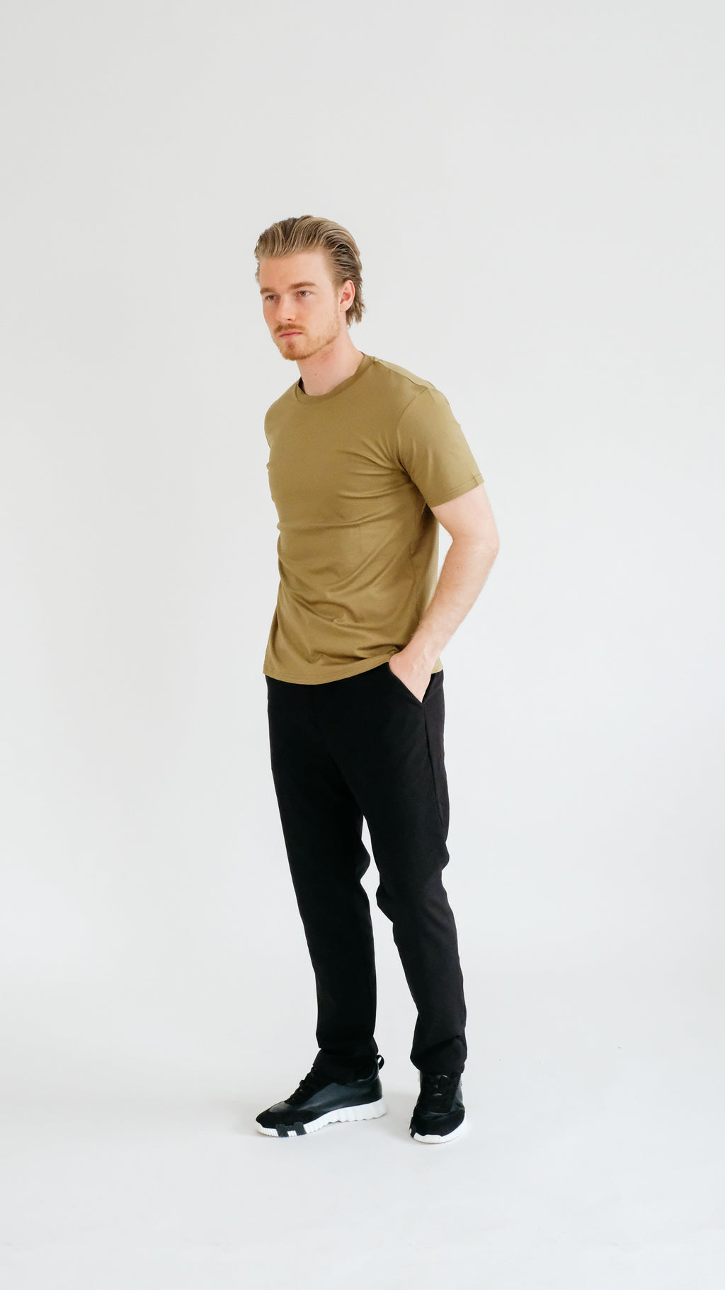 PURO SUPIMA MERCER TEE - OLIVE GREEN