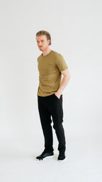 PURO SUPIMA MERCER TEE - OLIVE GREEN