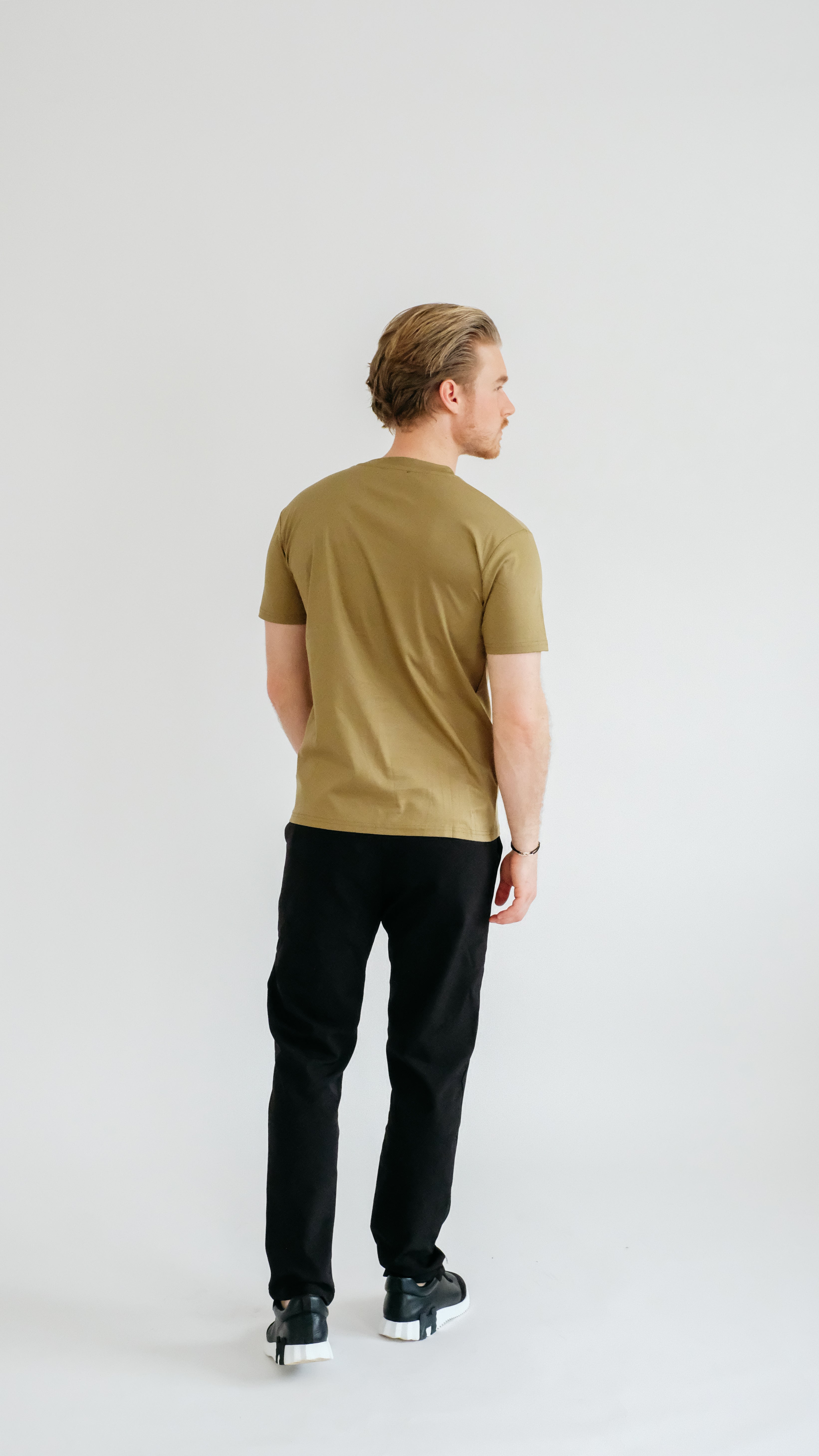 PURO SUPIMA MERCER TEE - OLIVE GREEN