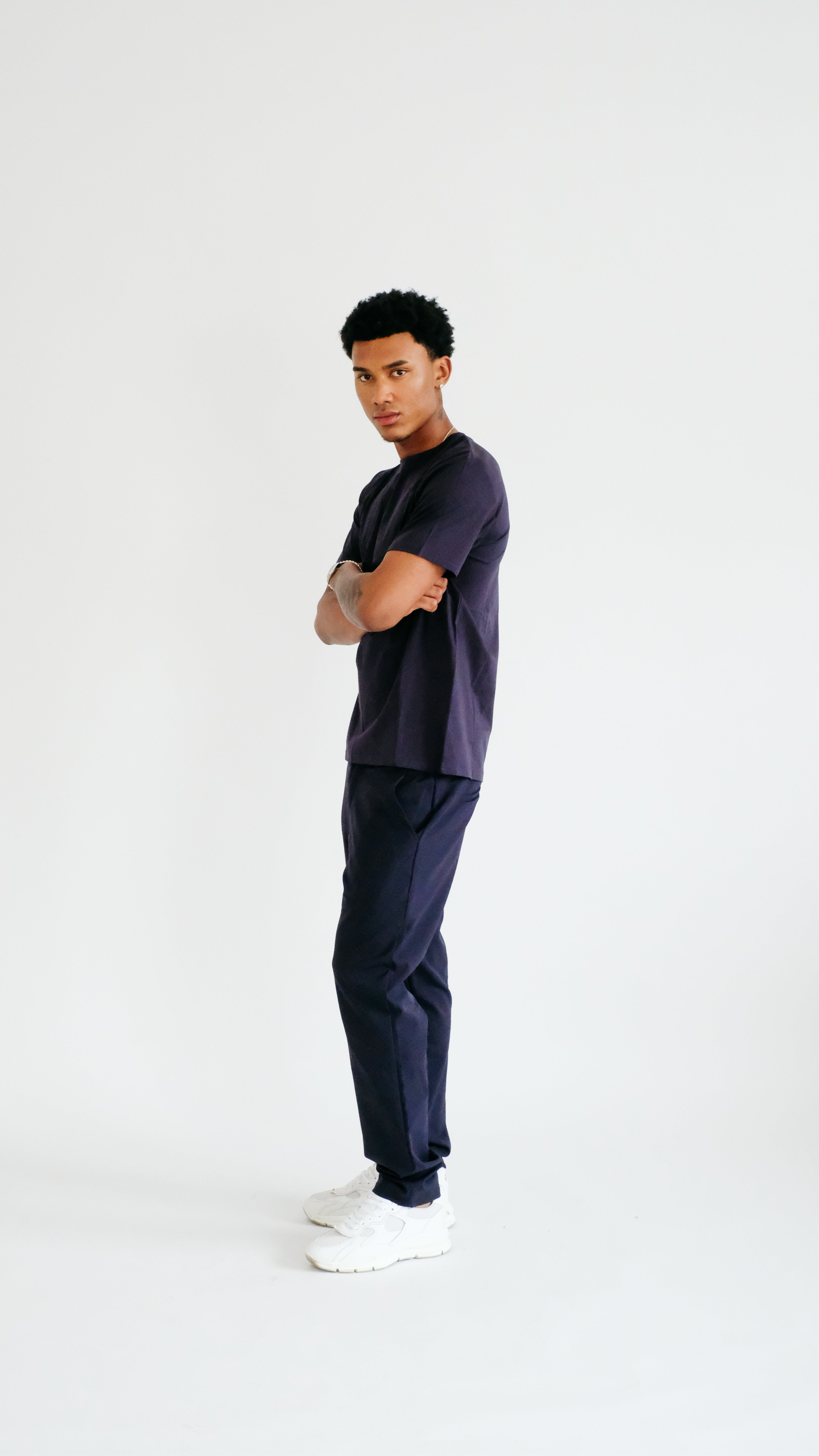 PURO SUPIMA MERCER TEE - NAVY