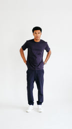 PURO SUPIMA MERCER T-SHIRT - MARINEBLAUW