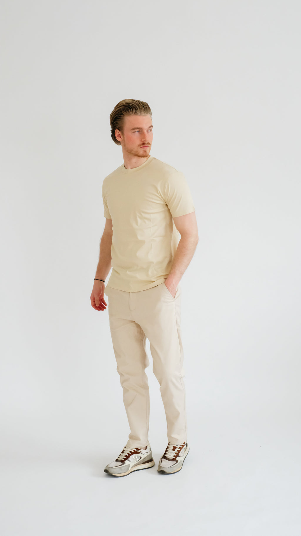PURO SUPIMA MERCER TEE - LIGHT KHAKI