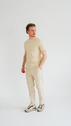 PURO SUPIMA MERCER TEE - LIGHT KHAKI