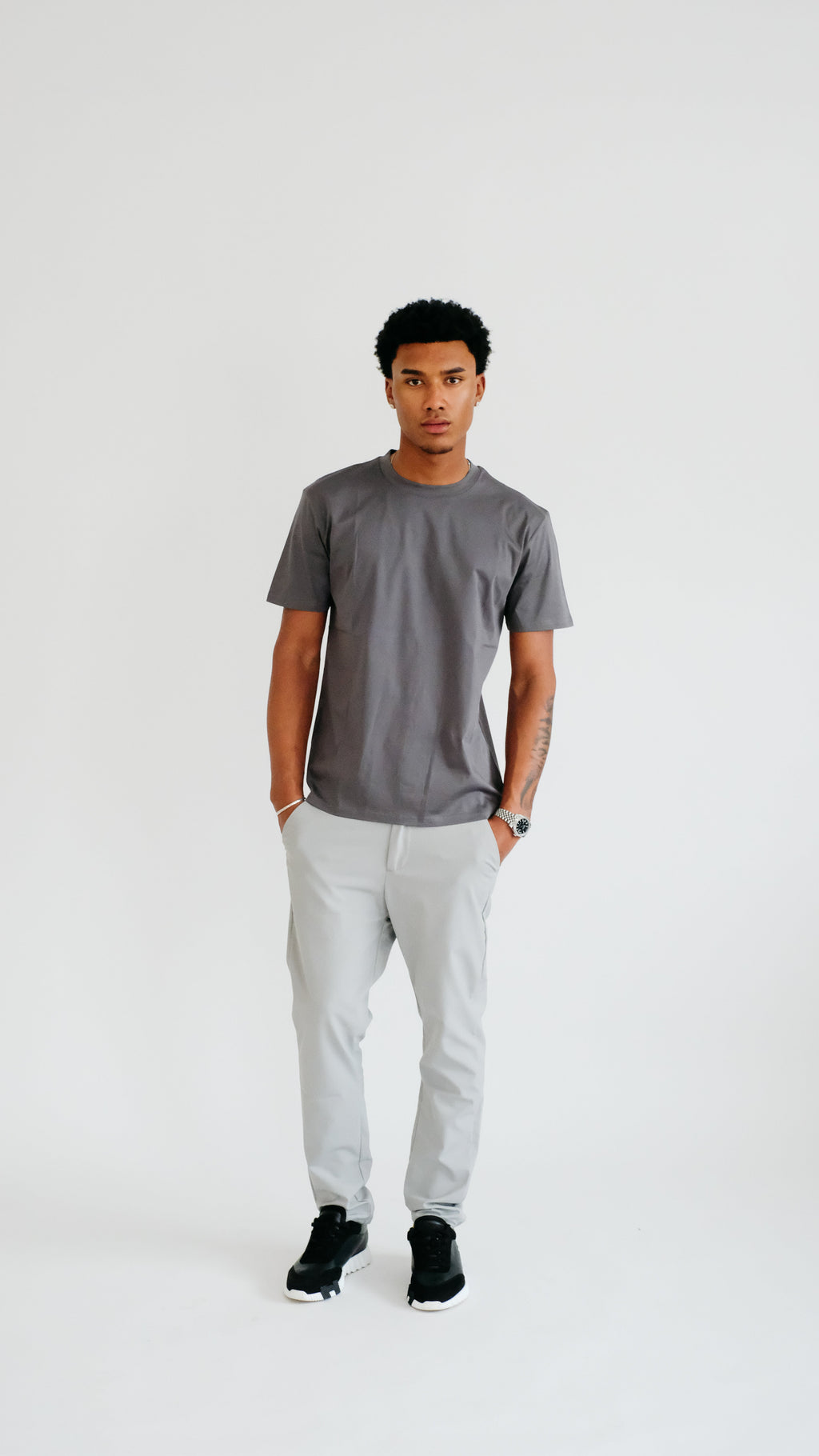 PURO SUPIMA MERCER T-SHIRT - GRIJS