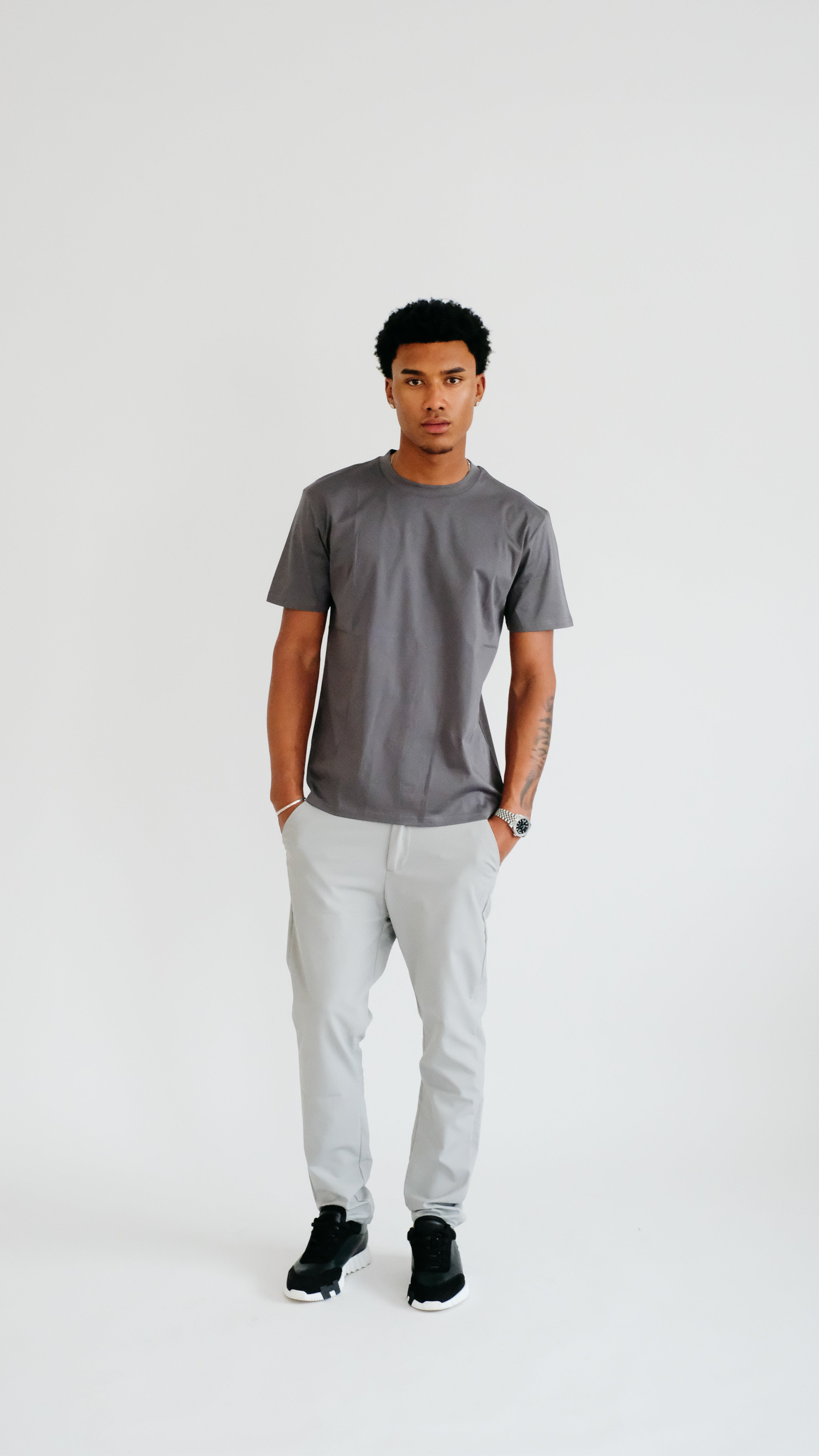 PURO SUPIMA MERCER TEE - GREY